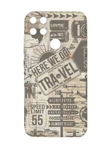 Матовий чохол з рожевими боками на Xiaomi Redmi 10C :: Мандри (принт 324)