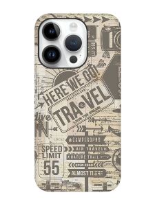 Матовий чохол з чорними боками на Apple iPhone 14 Pro :: Мандри (принт 324)