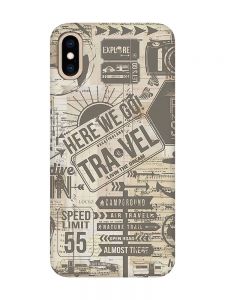 Матовий чохол з чорними боками на iPhone XS MAX :: Мандри (принт 324)