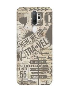 Матовий чохол з чорними боками на Oppo A5 :: Мандри (принт 324)