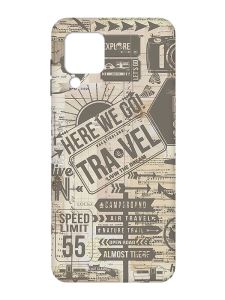 Матовий чохол з чорними боками на Samsung Galaxy A22 4G/M32/M22 :: Мандри (принт 324)