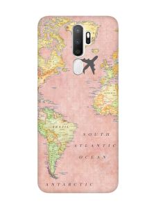 Матовий чохол з чорними боками на Oppo A5 :: Подорожі. Карта (принт 320)