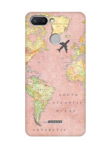 Матовий чохол з чорними боками на Xiaomi Redmi 6 :: Подорожі. Карта (принт 320)