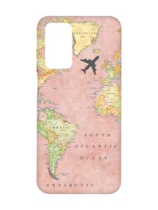 Матовий чохол з чорними боками на Xiaomi Redmi Note 11 4G :: Подорожі. Карта (принт 320)