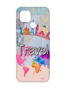 Матовий чохол з червоними боками на Xiaomi Redmi 10C :: Подорож. Travel (принт 321)