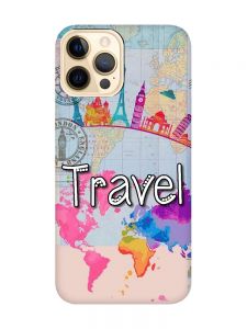 Матовий чохол з чорними боками на Apple iPhone 12 Pro Max :: Подорож. Travel (принт 321)