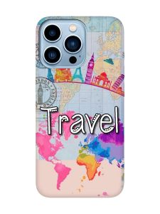 Матовий чохол з чорними боками на Apple iPhone 13 Pro Max :: Подорож. Travel (принт 321)