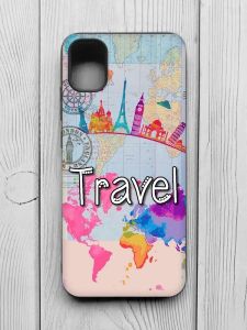 Матовий чохол з чорними боками на Samsung Galaxy A04E/A042 :: Подорож. Travel (принт 321)