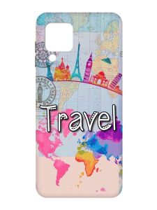 Матовий чохол з чорними боками на Samsung Galaxy A22 4G/M32/M22 :: Подорож. Travel (принт 321)