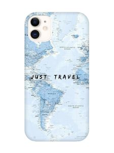 Матовий чохол з червоними боками на Apple iPhone 11 (6.1) :: Подорожі. Карта (принт 323)