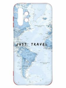 Матовий чохол з червоними боками на Samsung A13 4G :: Подорожі. Карта (принт 323)