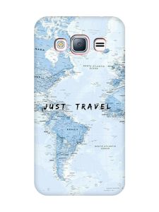 Матовий чохол з червоними боками на Samsung Galaxy J3 / J310 :: Подорожі. Карта (принт 323)