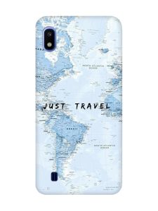 Матовий чохол з рожевими боками на Samsung Galaxy A10 (2019) A105 :: Подорожі. Карта (принт 323)