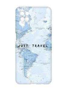 Матовий чохол з рожевими боками на Samsung Galaxy A12 :: Подорожі. Карта (принт 323)