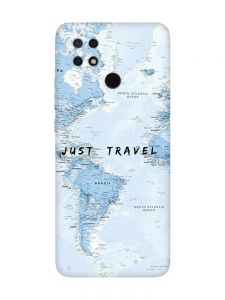 Матовий чохол з чорними боками на Xiaomi Redmi 10C :: Подорожі. Карта (принт 323)