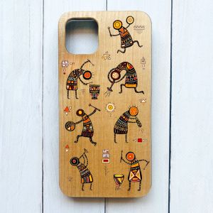 Дерев'яний чохол на iPhone 12/12 Pro :: принт Етно