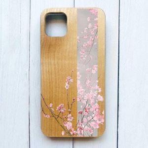 Дерев'яний чохол на iPhone 11 Pro Max (6,5) :: Сакура у цвіті (принт 286)