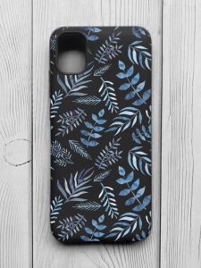 Матовий чорний чохол на Samsung Galaxy A04E/A042 :: Рослинний фон (принт 276)