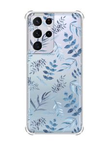 Чохол з потовщеними кутами на Samsung Galaxy S21 Ultra :: Рослинний фон (принт 276)