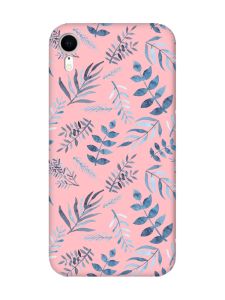 Матовий рожевий чохол на Apple iPhone XR :: Рослинний фон (принт 276)