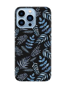 Матовий чорний чохол на Apple iPhone 13 Pro Max :: Рослинний фон (принт 276)