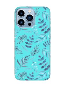 Матовий бірюзовий чохол на Apple iPhone 13 Pro Max :: Рослинний фон (принт 276)