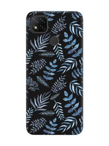 Матовий чорний чохол на Xiaomi Redmi 9C/10A :: Рослинний фон (принт 276)