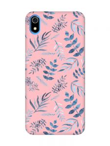 Матовий рожевий чохол на Xiaomi Redmi 7A :: Рослинний фон (принт 276)