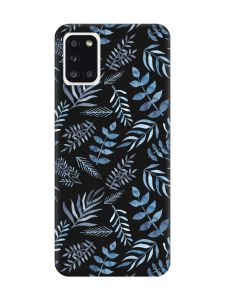 Матовий чорний чохол на Samsung Galaxy A31 :: Рослинний фон (принт 276)