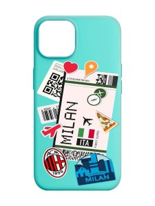 Матовий бірюзовий чохол на Apple iPhone 14 :: Подорожі. Італія (принт 325)