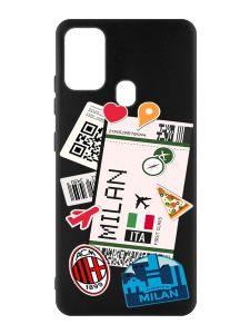 Матовий чорний чохол на Samsung Galaxy M30s/M21 :: Подорожі. Італія (принт 325)