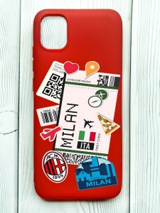 Матовий червоний чохол на Samsung Galaxy A04E/A042 :: Подорожі. Італія (принт 325)