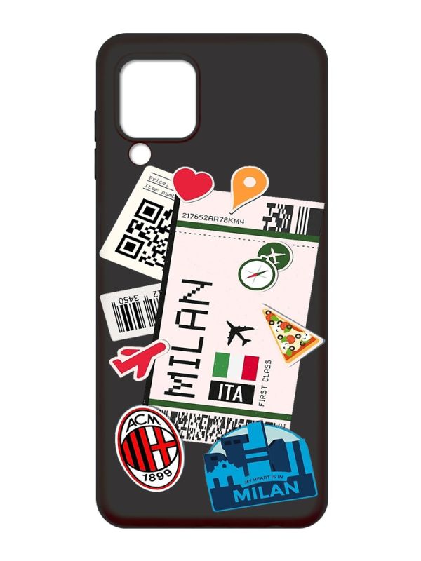 Матовий чорний чохол на Samsung Galaxy A22 4G/M32/M22 :: Подорожі. Італія (принт 325)