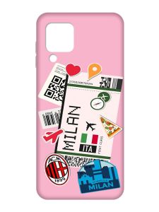 Матовий рожевий чохол на Samsung Galaxy A22 4G/M32/M22 :: Подорожі. Італія (принт 325)