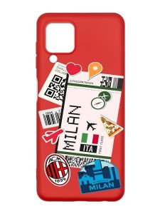 Матовий червоний чохол на Samsung Galaxy A22 4G/M32/M22 :: Подорожі. Італія (принт 325)