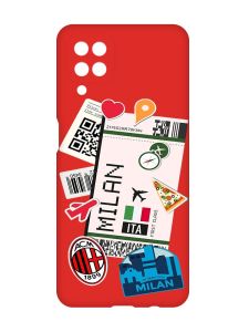 Матовий червоний чохол на Samsung Galaxy A12 :: Подорожі. Італія (принт 325)