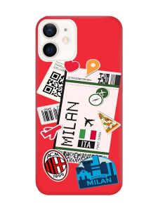 Матовий червоний чохол на Apple iPhone 12 / 12 Pro (6.1) :: Подорожі. Італія (принт 325)