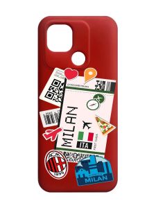 Матовий червоний чохол на Xiaomi Redmi 10C :: Подорожі. Італія (принт 325)