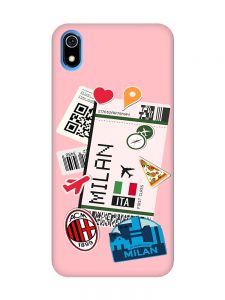 Матовий рожевий чохол на Xiaomi Redmi 7A :: Подорожі. Італія (принт 325)