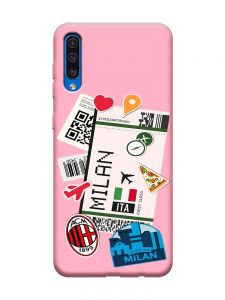 Матовий рожевий чохол на Samsung Galaxy A50 (2019) A505 :: Подорожі. Італія (принт 325)
