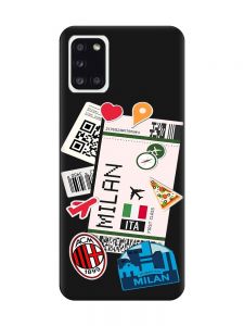 Матовий чорний чохол на Samsung Galaxy A31 :: Подорожі. Італія (принт 325)