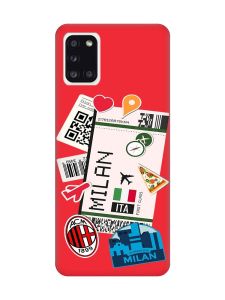 Матовий червоний чохол на Samsung Galaxy A31 :: Подорожі. Італія (принт 325)