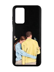 Матовий чорний чохол на Xiaomi Redmi Note 11 4G :: Українська пара (патріотичний принт 14)