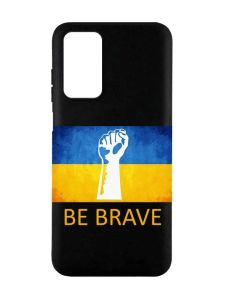 Матовий чорний чохол на Xiaomi Redmi Note 11 4G :: Мужність Україна (патріотичний принт 42)