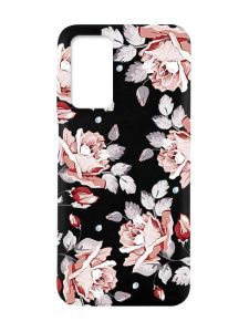Матовий чорний чохол на Xiaomi Redmi Note 11 4G :: Фон Троянди (принт 273)
