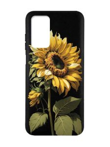Матовий чорний чохол на Xiaomi Redmi Note 11 4G :: Соняшник (принт 274)