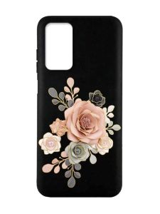 Матовий чорний чохол на Xiaomi Redmi Note 11 4G :: Троянди (принт 275)