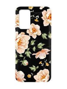 Матовий чорний чохол на Xiaomi Redmi Note 11 4G :: Квіти пастельні (принт 277)