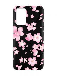 Матовий чорний чохол на Xiaomi Redmi Note 11 4G :: Квітуча сакура (принт 282)