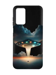 Матовий чорний чохол на Xiaomi Redmi Note 11 4G :: Тарілка UFO (принт 241)